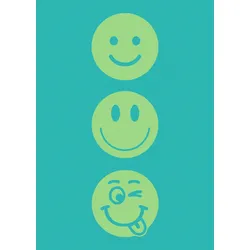 Geschirrtuch SMILEY ́s (BL 50x70 cm) - bunt - BL 50x70 cm