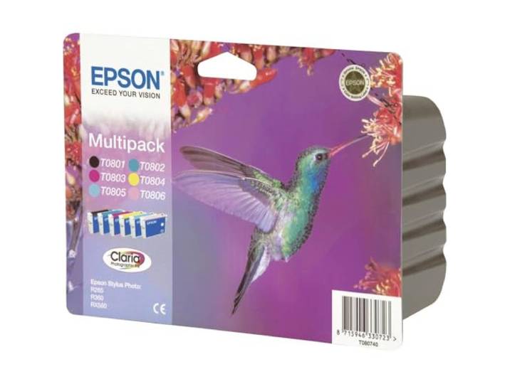 Epson Originele T0807 inktcartridges Multipack 6 kleuren
