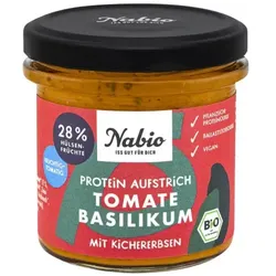 Nabio Protein Aufstrich Tomate Basilikum mit Kichererbse bio