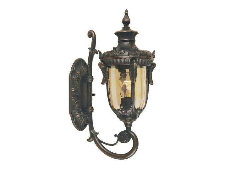 Elstead Lighting Aussenwandleuchte Philadelphia, Bronzefarben, Metall, Glas, 17x24x43 cm, RoHS, Lampen & Leuchten, Außenbeleuchtung, Außenleuchten