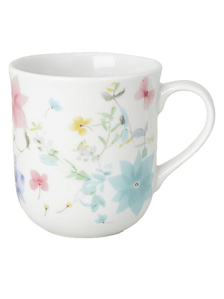Hutschenreuther Kaffeetasse "Blumenranke" in Weiß/ Bunt - (H)12 x Ø 9 cm - onesize