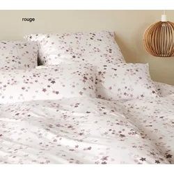 Elegante Mako-Jersey Bettwäsche Pretty - 135x200 cm + 40x80 cm	rouge
