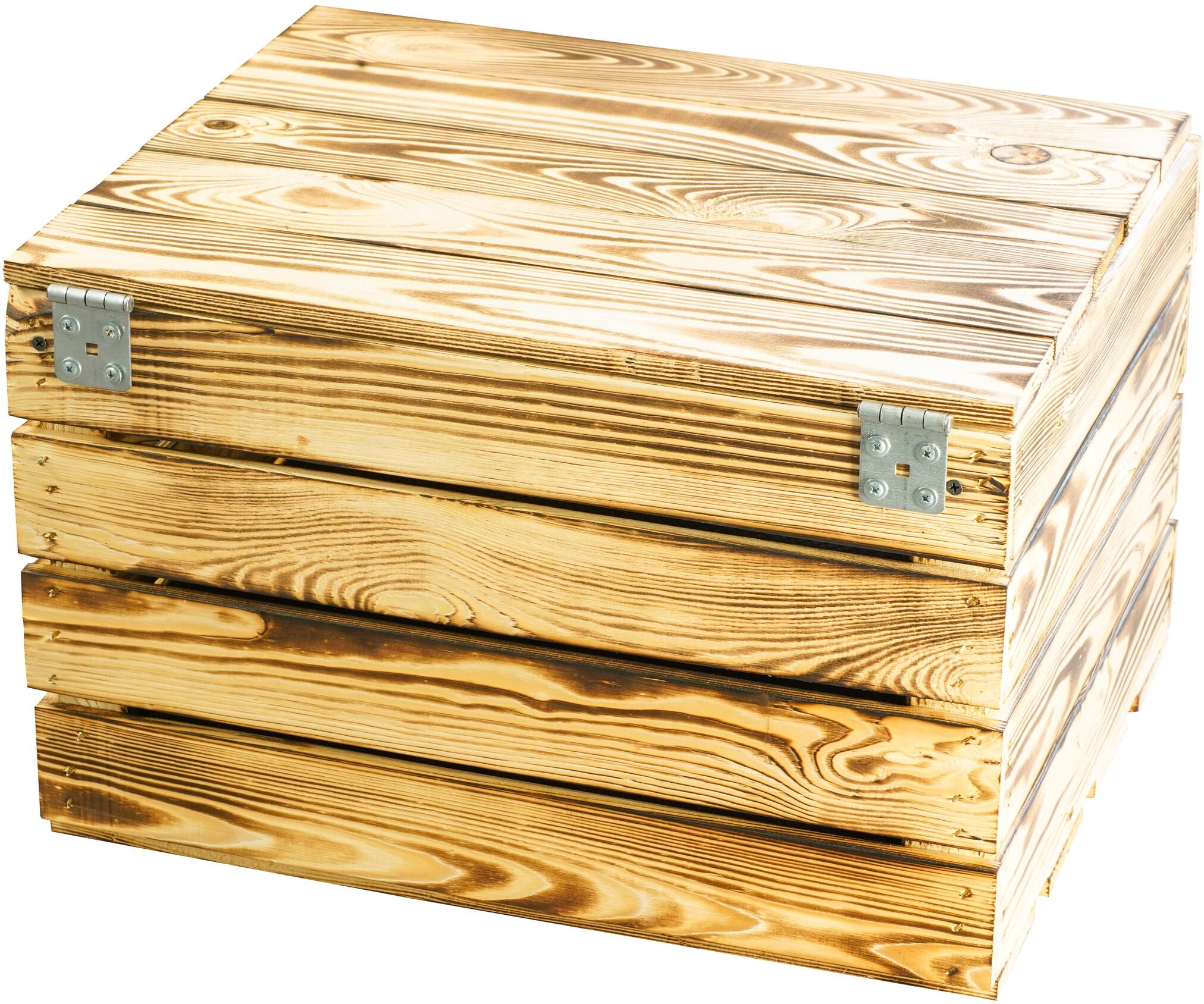 Holzkiste HOLZ ZOLLHAUS "Holz Zollhaus Vintage gef", braun, B:40cm H:32cm T:50cm, Aufbewahrungsboxen, Holzkiste braun B/H/T: 40cm x 32cm x 50cm