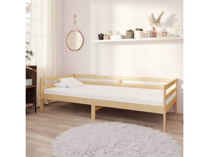 furnicato Bett Multifunktionales Tagesbett aus Massivholz Weiß 204x98x57 cm (1-tlg), Gästebett mit weicher Matratze und waschbaren Bezügen für Schlafzimmer