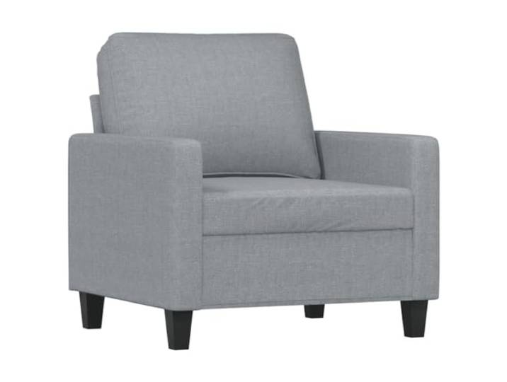 KTHLBRH Sofa-Set, 3-teilig, hellgrau mit Kissen Stoff 100 % Polyester, Gestell aus Metall und Sperrholz, Füllung aus Schaumstoff, 1 Sofa, 1 2-Sitzer-Sofa, 1 3-Sitzer-Sofa