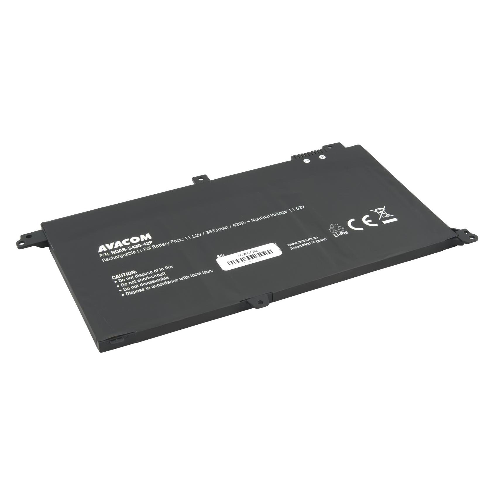 Avacom Náhradní baterie Asus VivoBook S430, X751 Li-Pol 11,52V 3653mAh 42Wh (3653 mAh) (NOAS-S430-42P)