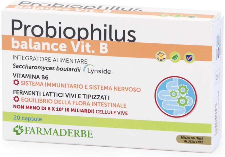 FARMADERBE Srl PROBIOPHILUS BALANCE VIT B 20