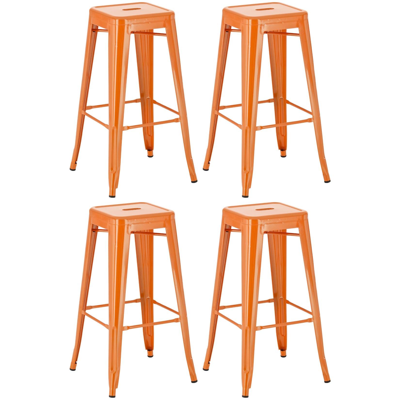 CLP 4er Set Barhocker Joshua Farbe: orange