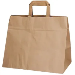 250x Papiertragetaschen 32 x 22 x 26 cm 70g/qm braun