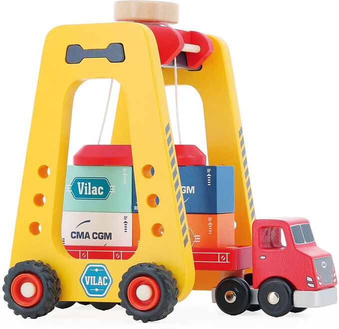 Enjambeur porte-containers magnétique en bois - Vilac