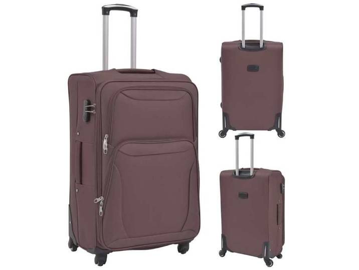 BONNE&11018 Jeu de valises souples 3 pcs Couleur de café(VIDAXL)