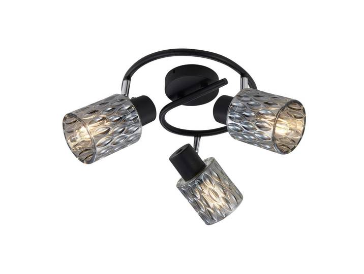 Strahler Bill, Schwarz, Metall, Glas, 44x19x44 cm, einfach zu transportieren, Lampen & Leuchten, Innenbeleuchtung, Spots & Strahler, Deckenspots