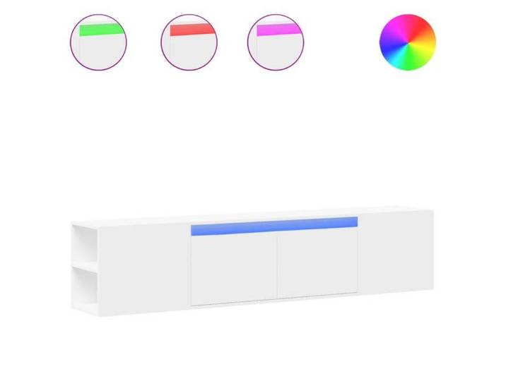 Remise Meuble de télévision/ Meuble TV mural - avec LED blanc 180 x 31 x 39 5 cm JILIMAISON20258380127