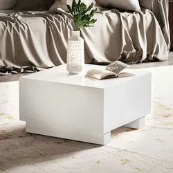 Wohnzimmer Tisch Couchtisch in Weiß Hochglanz lackiert