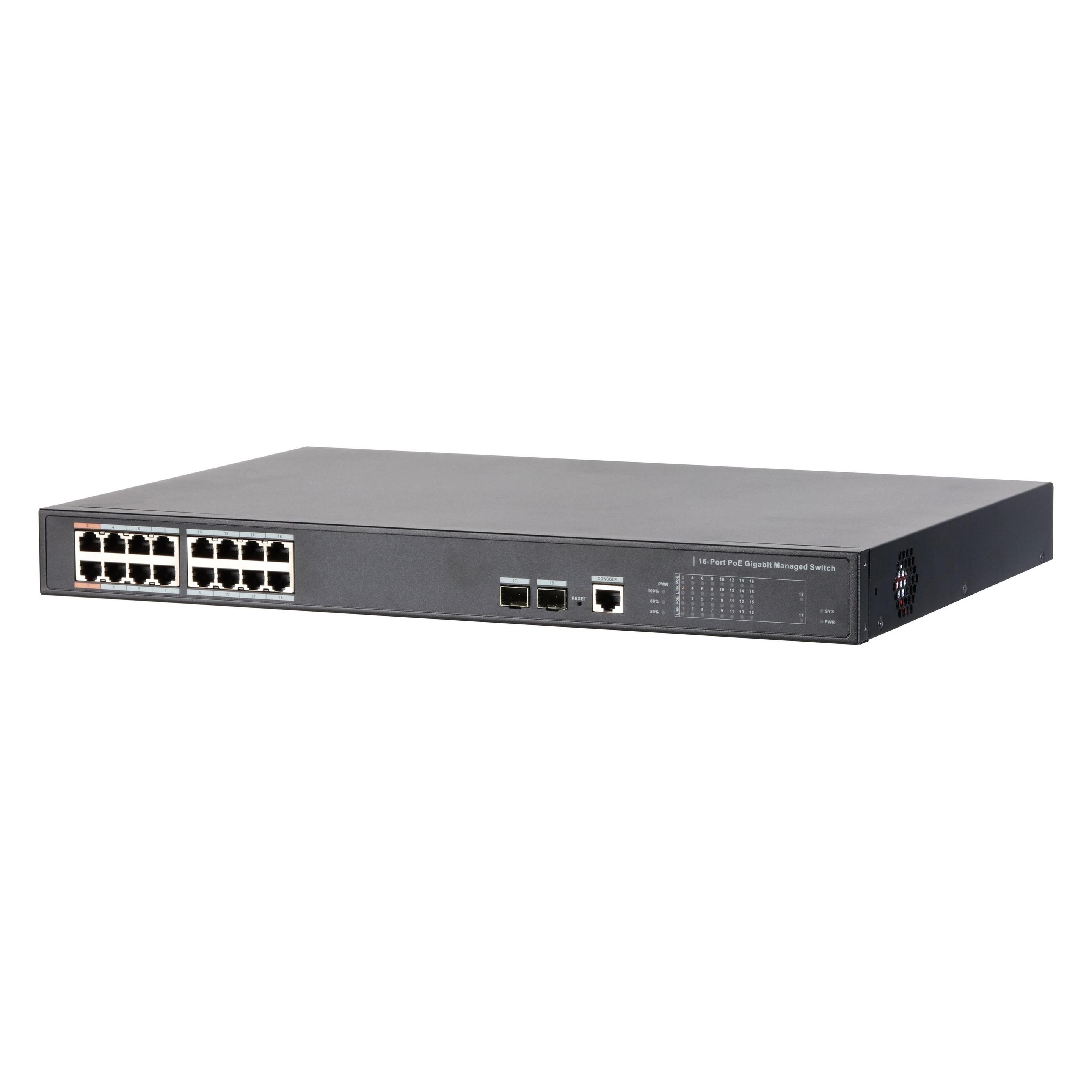 Dahua DH-PFS4218-16GT-240 16-Port PoE Gigabit Managed Switch (16 Ports) (DH-PFS4218-16GT-240)