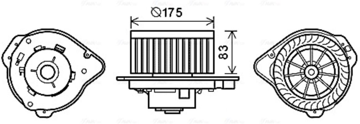 Elektromotor, Innenraumgebläse AVA COOLING VO8174