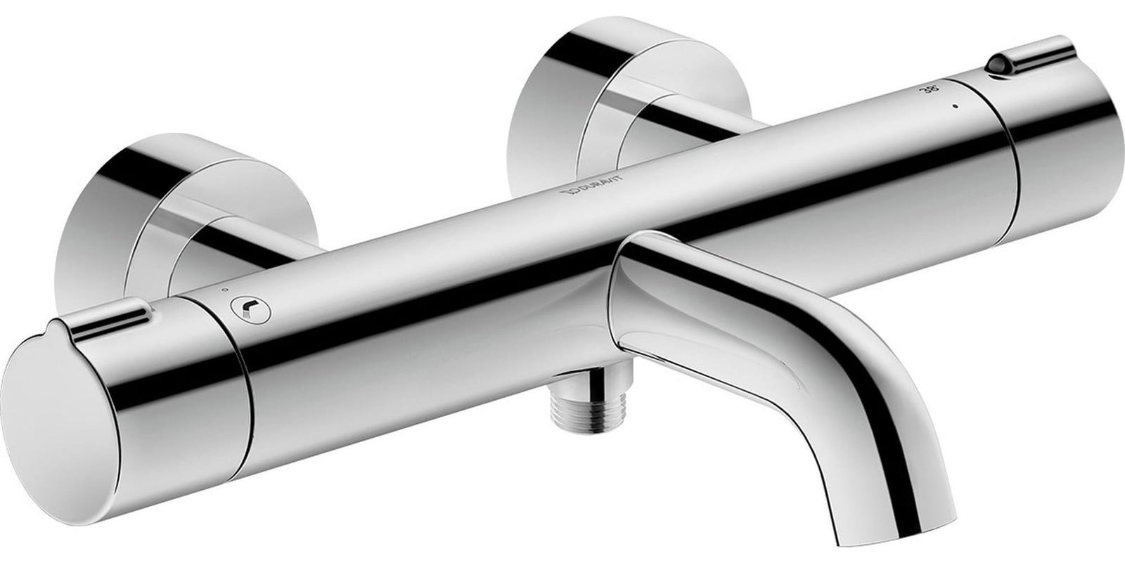 Duravit badthermostaat C.1 AP chroom met omstelventiel en safety stop
