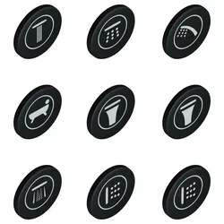 GROHE Symbolkappen 14077 für SmartControl matt black, 140772430 140772430