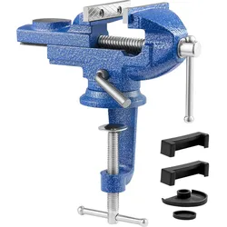 VEVOR Schraubstock, 7,62 cm, Tischschraubstock mit 360°-Drehsockel, Werkbankschraubstock, Gusseisenkonstruktion, für Holzbearbeitungs-, Metallbohr-, Gravier-, Schleif-, Schweiß- & Schneidearbeiten