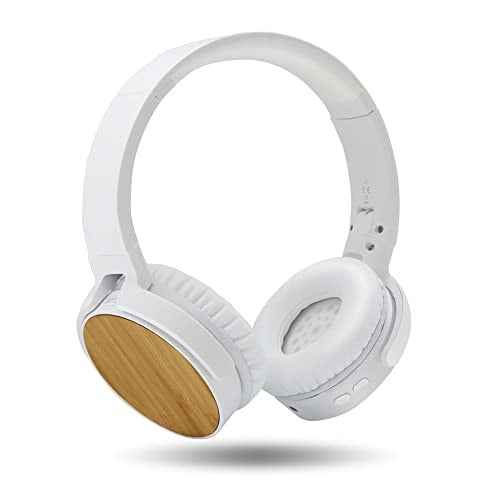 Metronic draadloze Bluetooth-koptelefoon, lichtgewicht, verstelbaar en opvouwbaar, bamboe