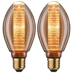 Paulmann Inner Glow Edition Bundle LED Innenkolben E27 230V 2x230lm 2x4W 1800K Gold Ringmuster 5073