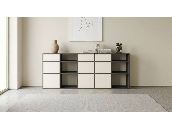 Pickawood Sideboard nach Maß Premium Dekore Basaltgrau
