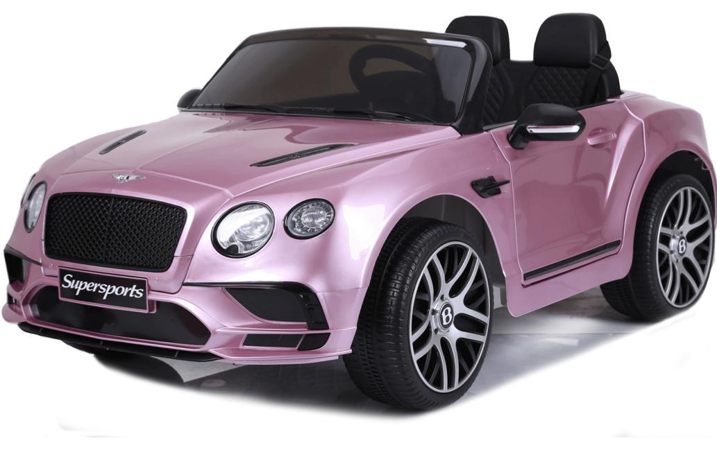 Bentley Continental 12V 2-Sitzer Kinder elektroauto Metallisches Rosa