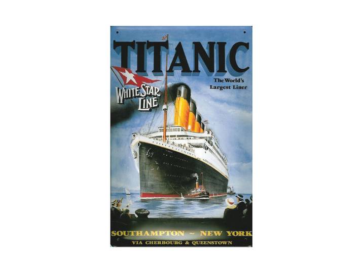 Münder Email Schild Titanic 30 × 20 cm