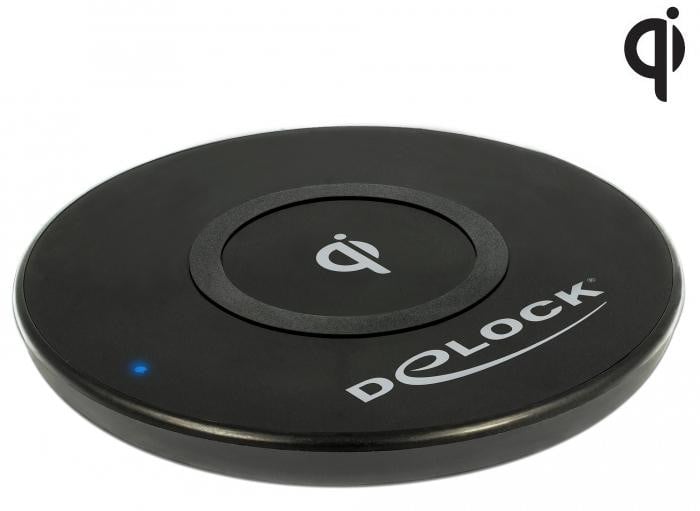 Delock Mobiele Qi draadloze snellaadstation 10W, zwart