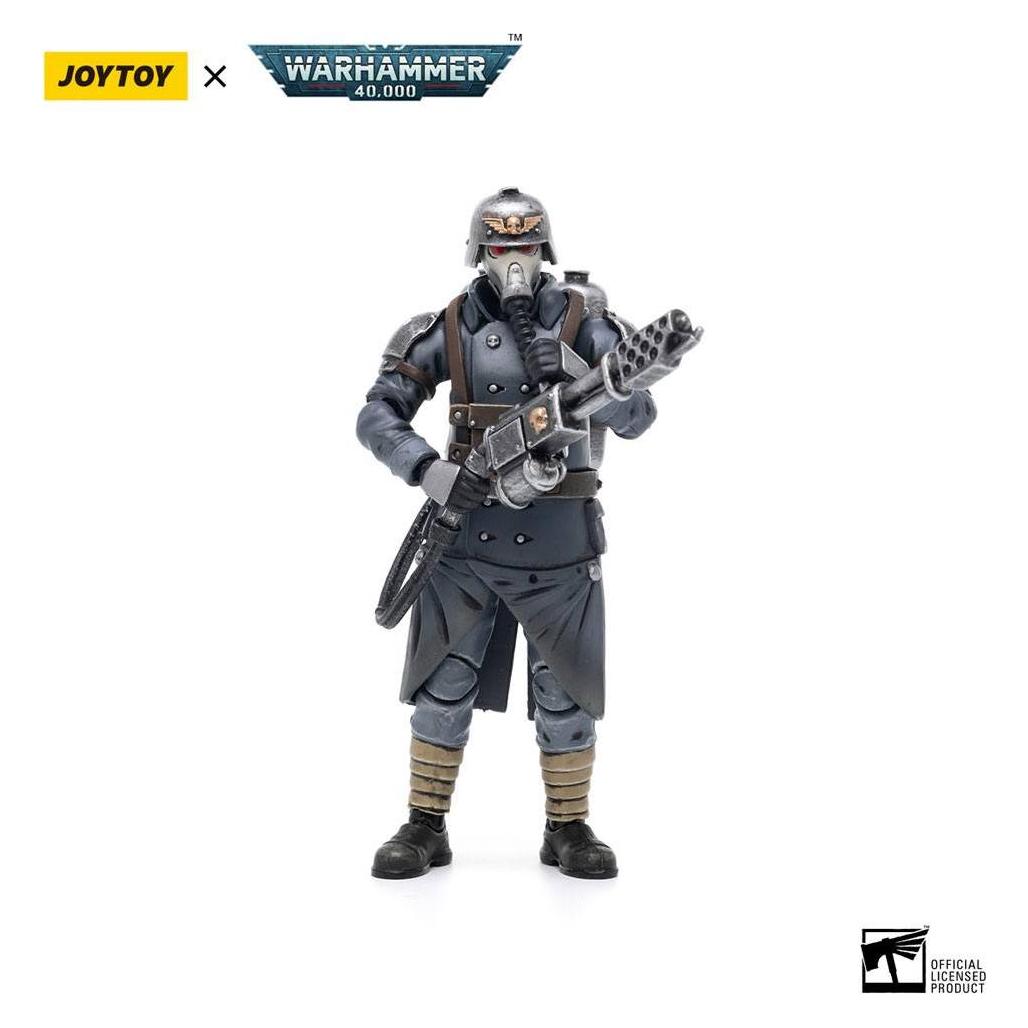 Joy Toy Warhammer 40k figurine 1/18 Death Korps of Krieg Veteran Squad Guardsman with Flamer 10 cm (JT2672)