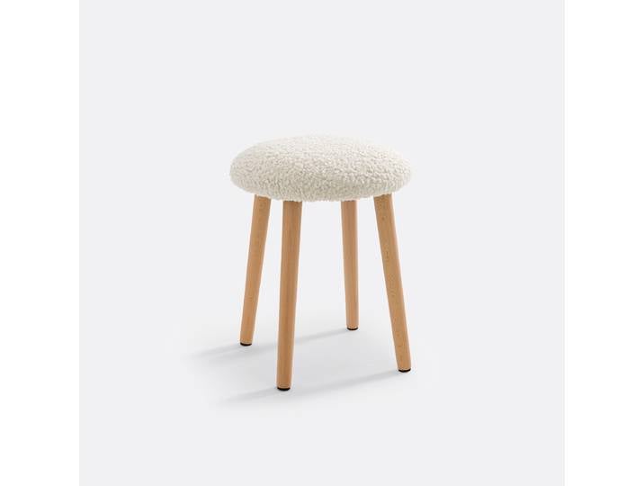LA REDOUTE Tabouret tissu bouclette, Jimi Beige