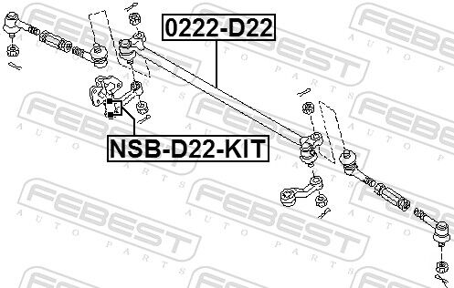 Febest Buchse, Lenkhebel Nsb-D22-Kit Für Nissan