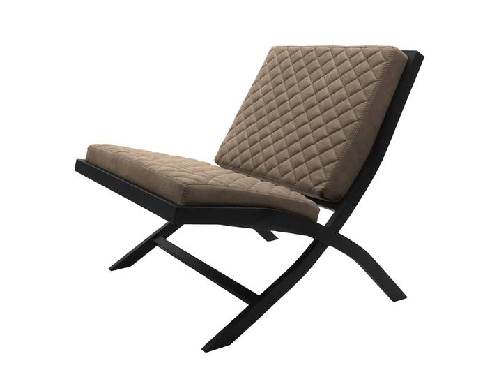 Sessel Bourke I Grau/Dunkelgrau Microfaser 64 x 73 x 75cm