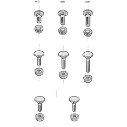 Legrand CM801027 Schraube+Bundmutter BTRCC 6x30 tauchfeuerverzinkt