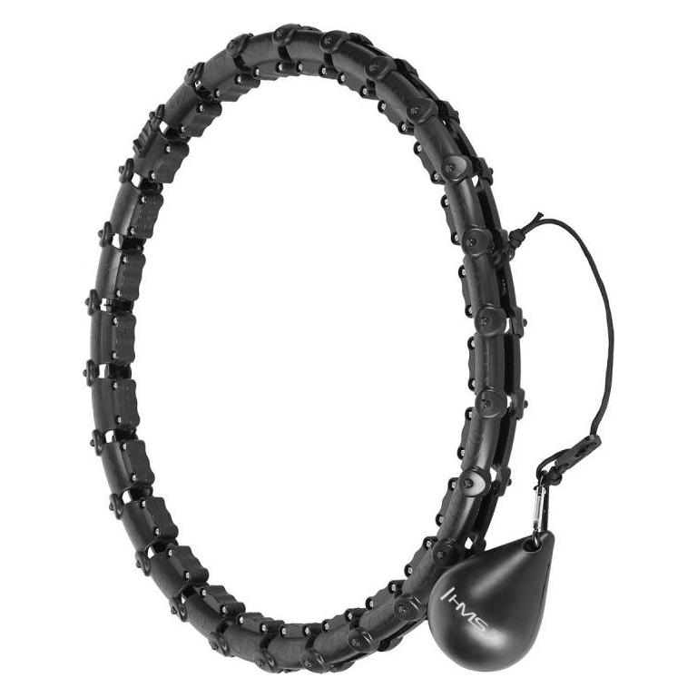 HMS Hhw11 Schwarzes Hula Hoop Set Mit Stollen Und Gewicht + Br163 Schwarzer Gürtel In übergrösse (17-44-634)