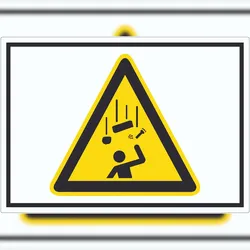 HB-Druck Achtung Herabfallende Gegenstände Symbol Aufkleber A1 (594x841mm)