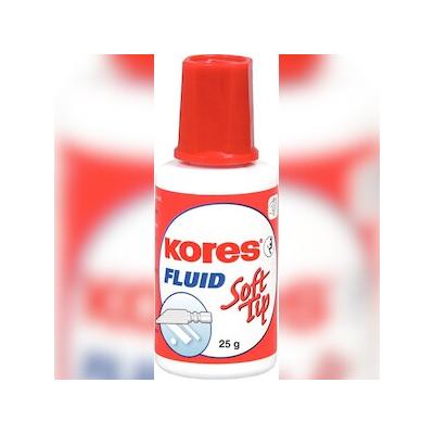 Kores Korrekturflüssigkeit, weiß, 20ml Pinselflasche, auf Benzinbasis