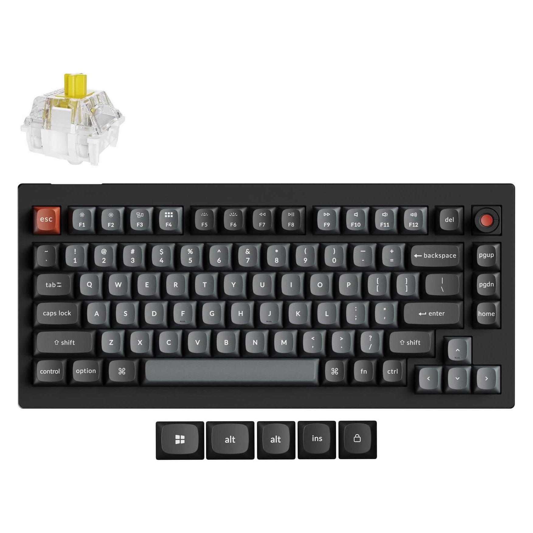 Keychron V1W-D4 8K QMK Wired Custom Mechanical Keyboard (US, Kabelgebunden) (V1W-D4)