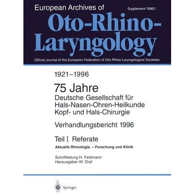 Verhandlungsbericht 1996 der Deutschen Gesellschaft für Hals-Nasen-Ohren-Heilkunde, Kopf- und Hals-Chirurgie, Taschenbuch von , Springer Berlin,