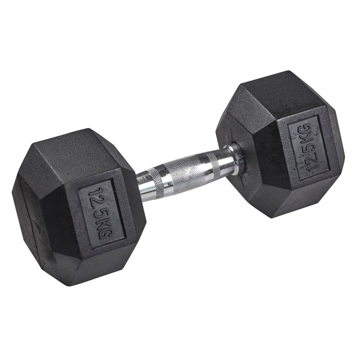 Tanga Sports Gummi-Kurzhantel HEX, 12,5 kg (OK1013 / F-1655)
