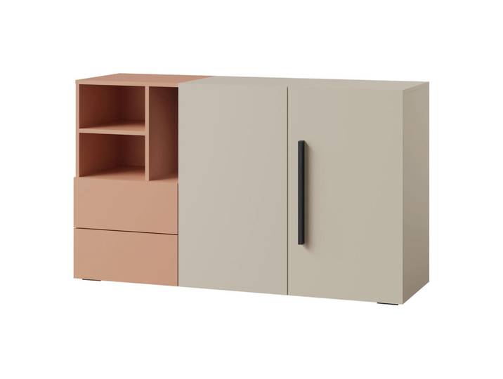 Mirjan24 Sideboard Lorin 2D2S Lo07, Kaschmir, Rosa, Rechteckig, 136x80x40 cm, Kleinmöbel, Kommoden, Sideboards