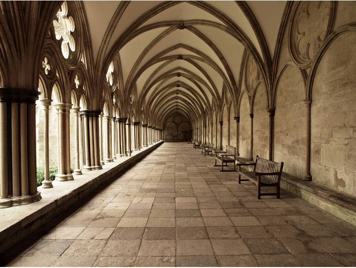 Fototapete PAPERMOON Cathedral Archway , bunt, B:3m L:2,23m, Vlies, Tapeten, Fototapete