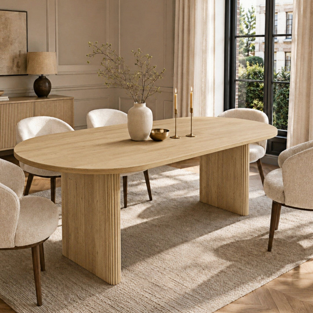 17 Stories 200 cm Dining Table Oak
