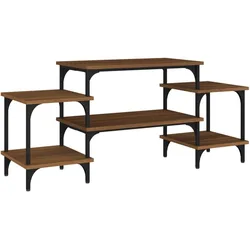 Helloshop26 - Multimedia-TV-Ständer TV-Regal TV-Schrank Esszimmer Wohnzimmer Schlafzimmer Eiche 117 x 35 x 52 cm braunes 02_0027153
