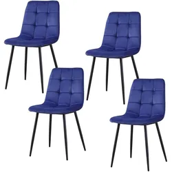 HTI-Living, Stühle, Esszimmerstuhl 4er Set Blau Mesa