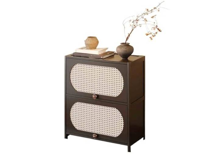 L8p2B5s7 Aufbewahrungsschrank, Kommode, Eckregal, klein, stehend für Wohnzimmer, mit Schubladen, 60 cm