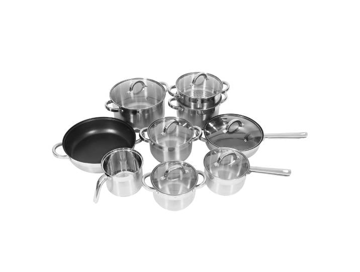 Kochtopf Edelstahl Set 15-teilig