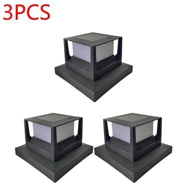 Uplift Picks Solar Fence Light Waterproof Outdoor Solar Column Light For Garden And Gate 3 Pcs