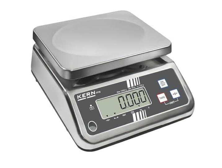 KERN wiib3 Küchenwaage Edelstahl ffn-n ohne Skala, 0.5 gr, Bereich Typgenehmigung von Wägezelle 0 – 3 kg