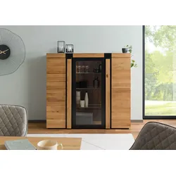 Highboard Wildeiche 161x45x144 natur geölt ROTTERDAM #101